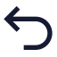 Undo icon with solid sharp style