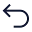 Undo icon with stroke sharp style