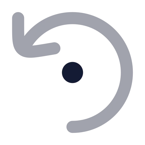 Undo Dot Icon in Bulk Rounded style