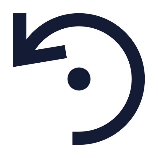 Undo Dot Icon in Solid Sharp style