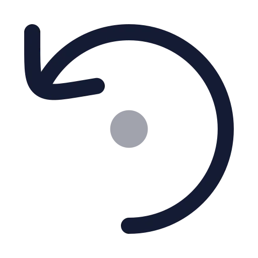 Undo Dot Icon in Twotone Rounded style