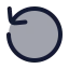 Undo icon with duotone rounded style