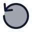 Undo icon with duotone standard style