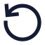 Undo icon with solid sharp style