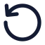 Undo icon with solid standard style