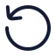 Undo icon with stroke rounded style