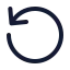 Undo icon with stroke standard style