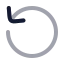 Undo icon with twotone rounded style