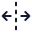 Unfoldhorizontal icon with stroke standard style