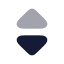 Unfoldmoredown icon with bulk rounded style