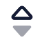 Unfoldmoredown icon with duotone standard style