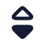 Unfoldmoredown icon with solid rounded style