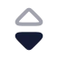 Unfoldmoredown icon with twotone rounded style