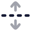 Unfoldvertical icon with bulk rounded style