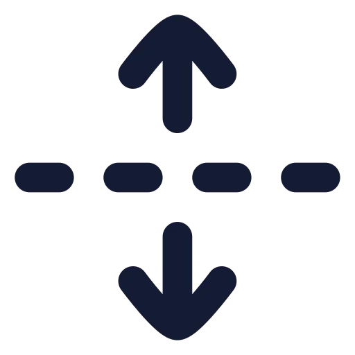 Unfold Vertical Icon in Solid Rounded style