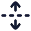 Unfoldvertical icon with solid rounded style