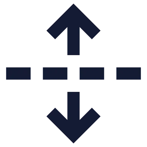 Unfold Vertical Icon in Solid Sharp style