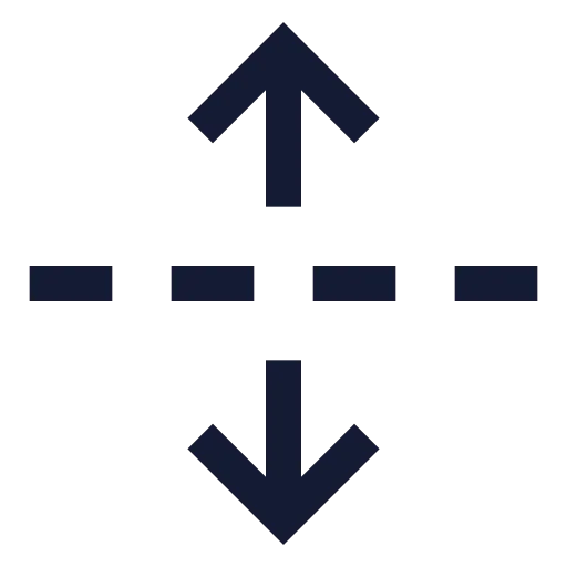 Unfold Vertical Icon in Stroke Sharp style