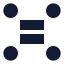 Ungroupitems icon with solid sharp style