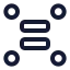 Ungroupitems icon with stroke rounded style