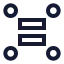 Ungroupitems icon with stroke sharp style