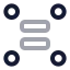 Ungroupitems icon with twotone rounded style