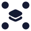 Ungrouplayers icon with solid rounded style