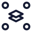 Ungrouplayers icon with stroke sharp style