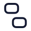 Ungroup icon with stroke rounded style