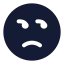 Unhappy icon with solid standard style