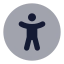 Universalaccesscircle icon with bulk rounded style