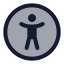 Universalaccesscircle icon with duotone rounded style