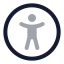 Universalaccesscircle icon with twotone rounded style