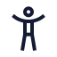 Universalaccess icon with stroke sharp style