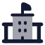 University icon with bulk rounded style
