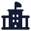 University icon with solid rounded style