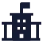 University icon with solid sharp style