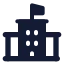 University icon with solid standard style