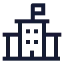 University icon with stroke sharp style