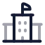 University icon with twotone rounded style