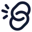 Unlink icon with solid rounded style