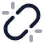 Unlink icon with bulk rounded style