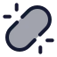 Unlink icon with duotone rounded style