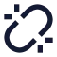 Unlink icon with solid sharp style