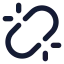 Unlink icon with solid standard style
