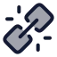 Unlink icon with duotone standard style