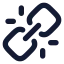 Unlink icon with solid rounded style