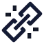 Unlink icon with solid sharp style