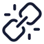 Unlink icon with stroke rounded style