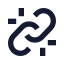 Unlink icon with solid sharp style
